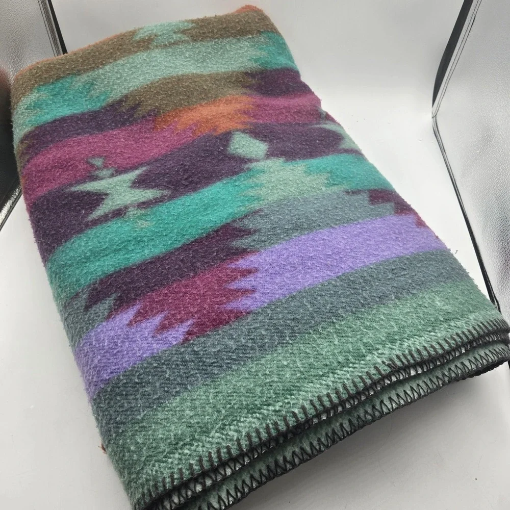 Indigo Sunset Southwest Blanket 80x90